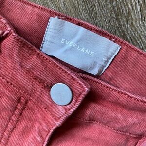 Everlane Women's Coral-Red High-Rise Jeans